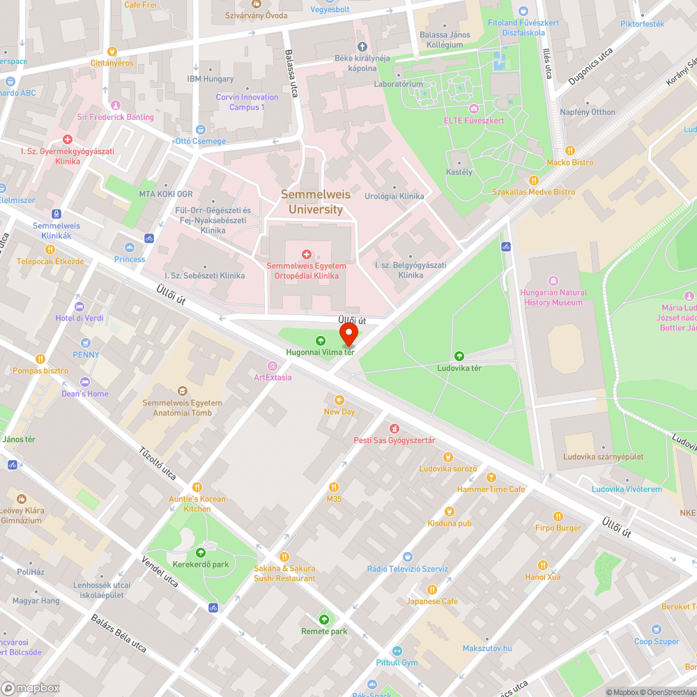 Itt is a járda közepén bejelentés helye