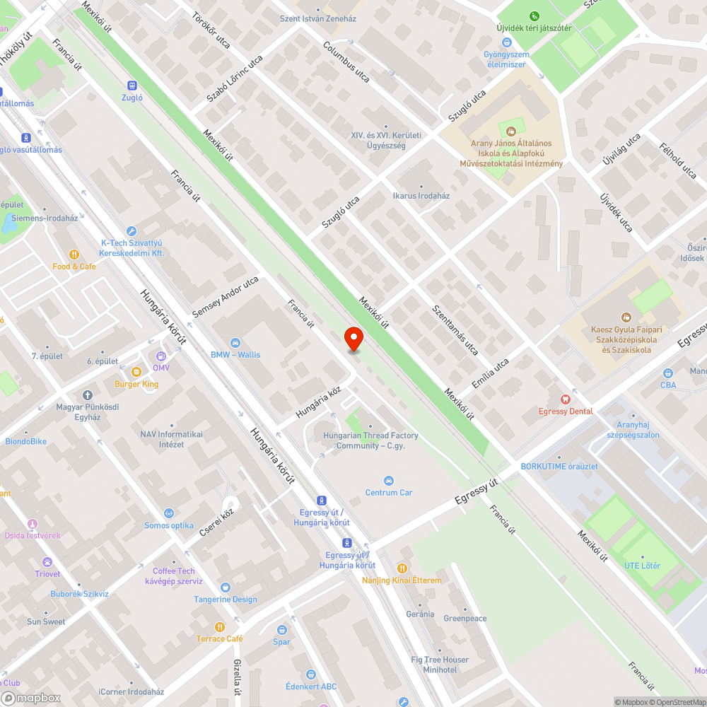 kátyú bejelentés helye