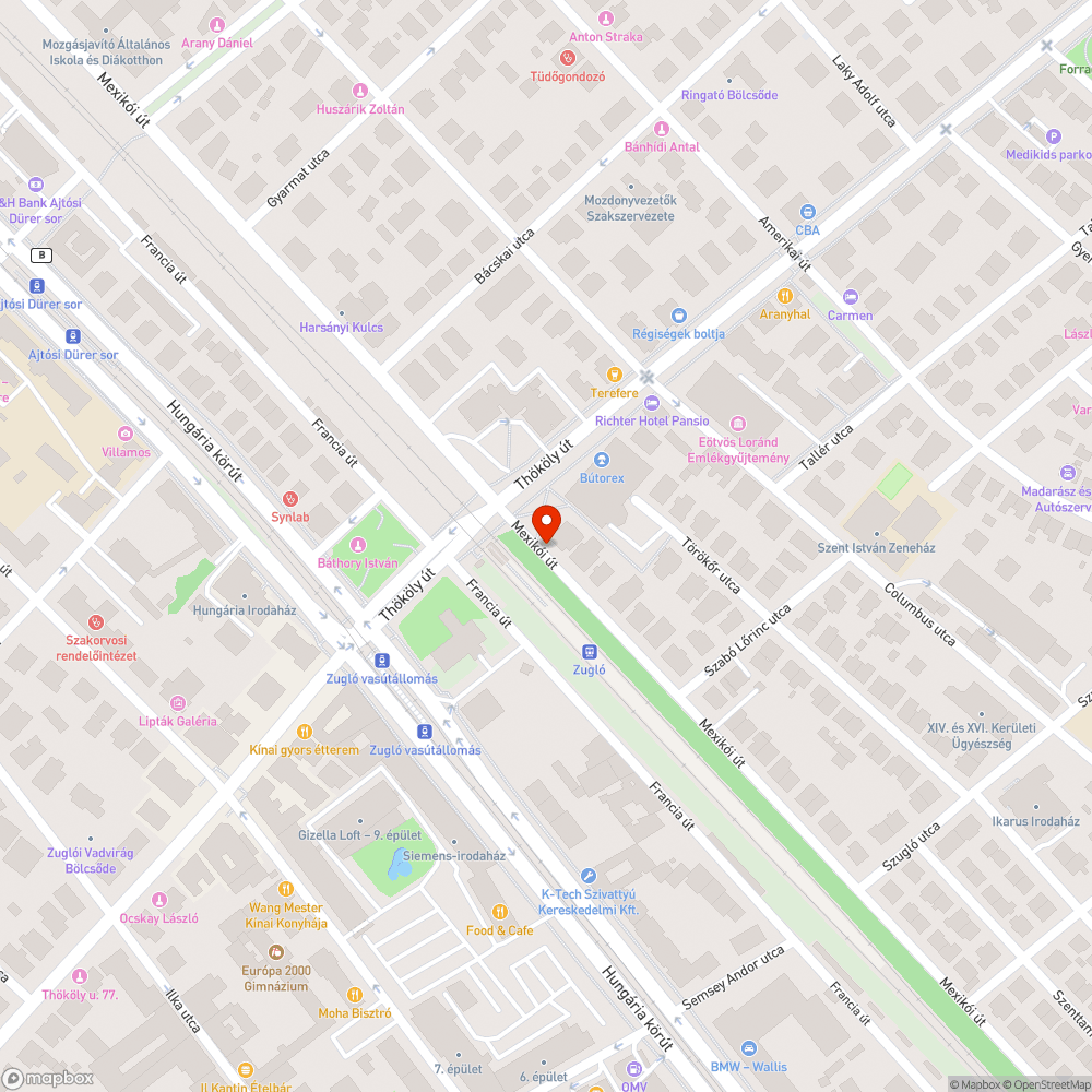 Elhagyott autó bejelentés helye