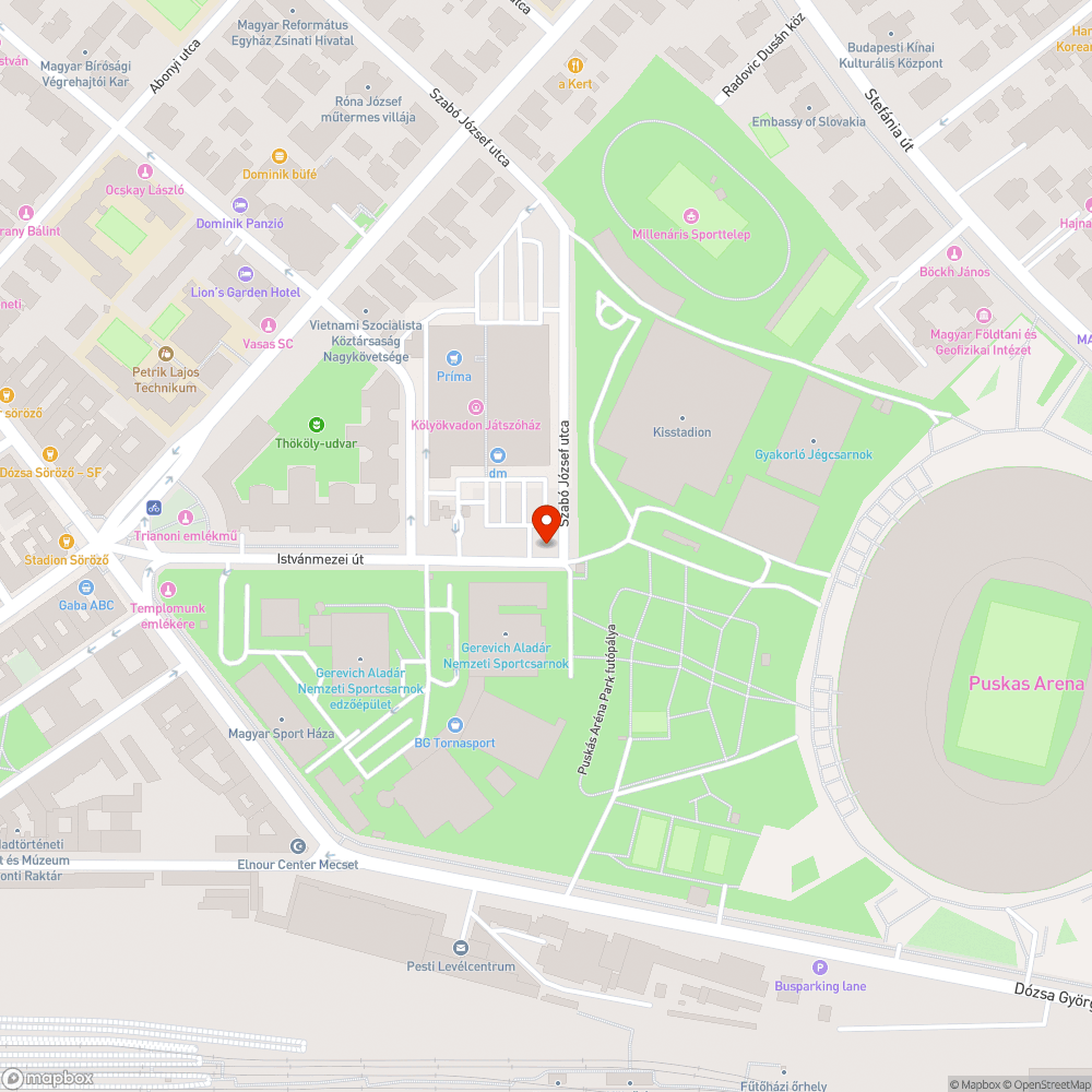 Kidöntött tábla bejelentés helye