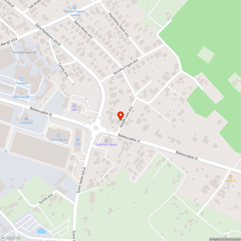 Nem működik a közvilágítás a Békéscsabai úton bejelentés helye