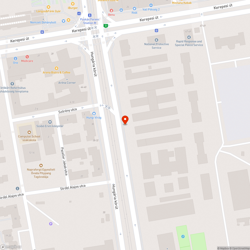 Rozsdás kapu bejelentés helye