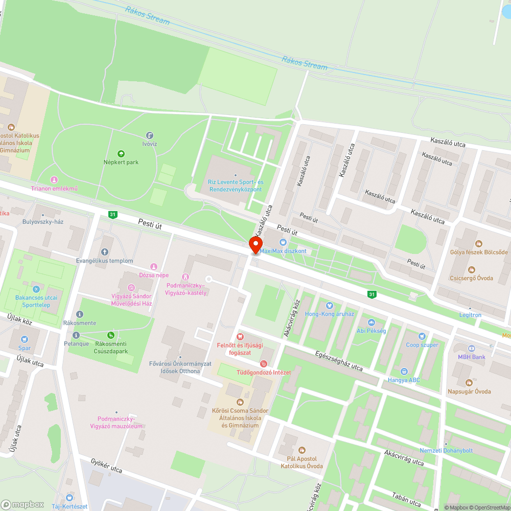 Megdőlt oszlop bejelentés helye