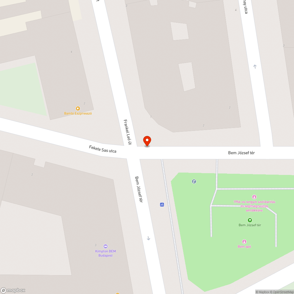 Zebra hiánya a Franken Leó és a Fekete Sas utca sarkán bejelentés helye