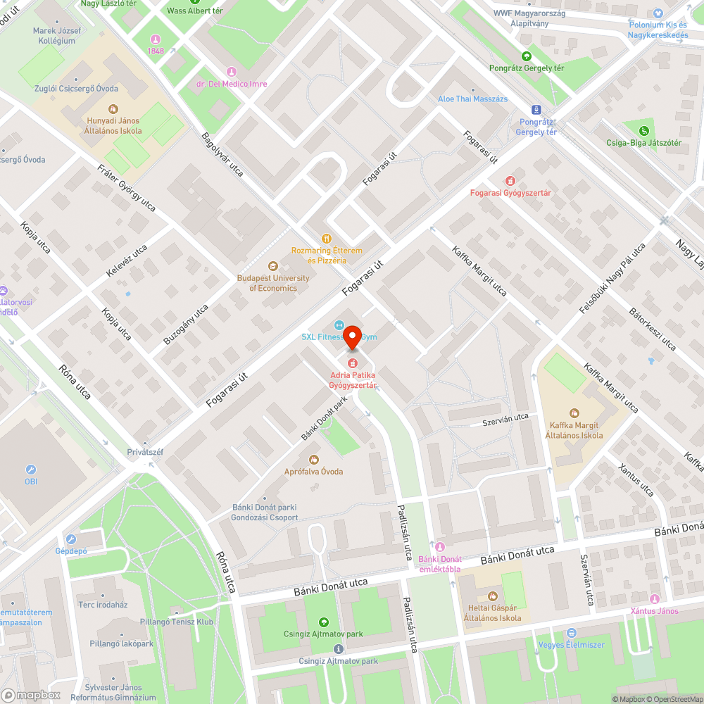 Kátyú úttesten bejelentés helye