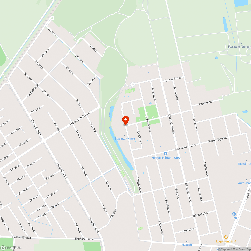 Kátyú a kereszteződésben bejelentés helye