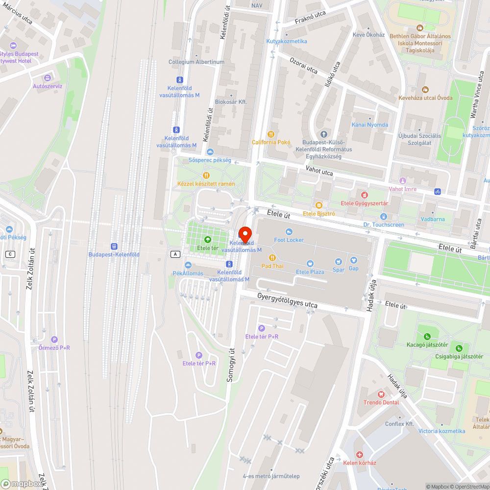 Eső esetén járhatatlan gyalogátkelőhely bejelentés helye