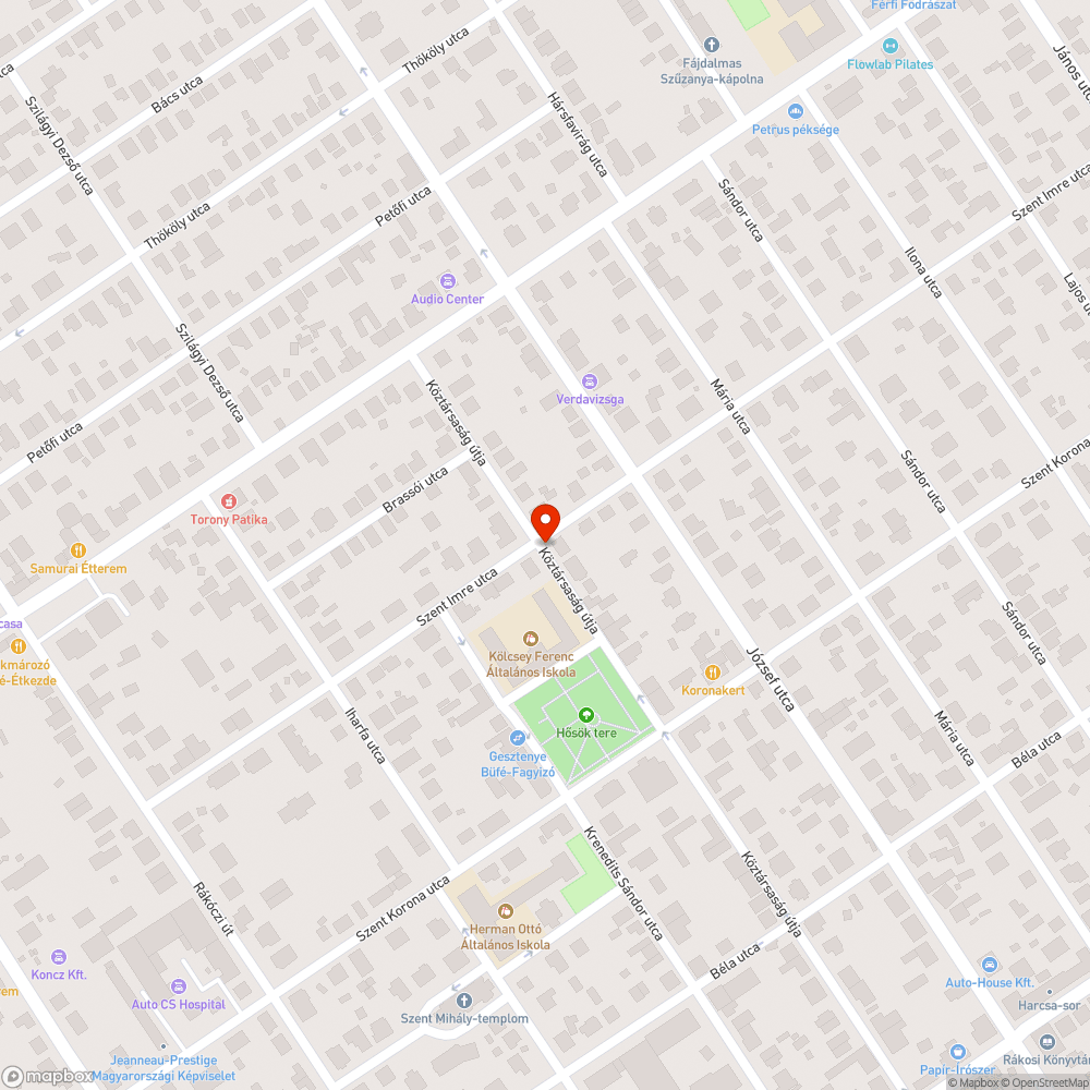 Megdőlt oszlop bejelentés helye