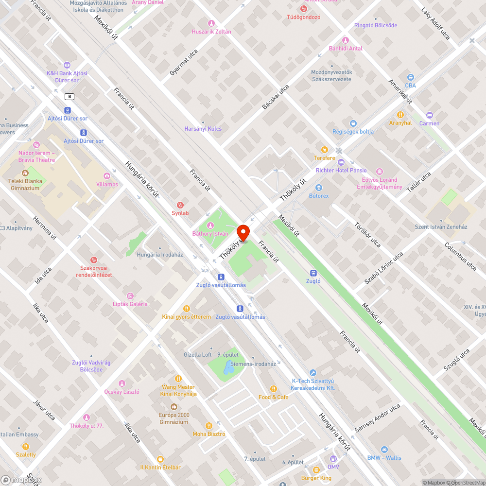 Hungária körút - Thököly út, jobbra kanyarodás bejelentés helye