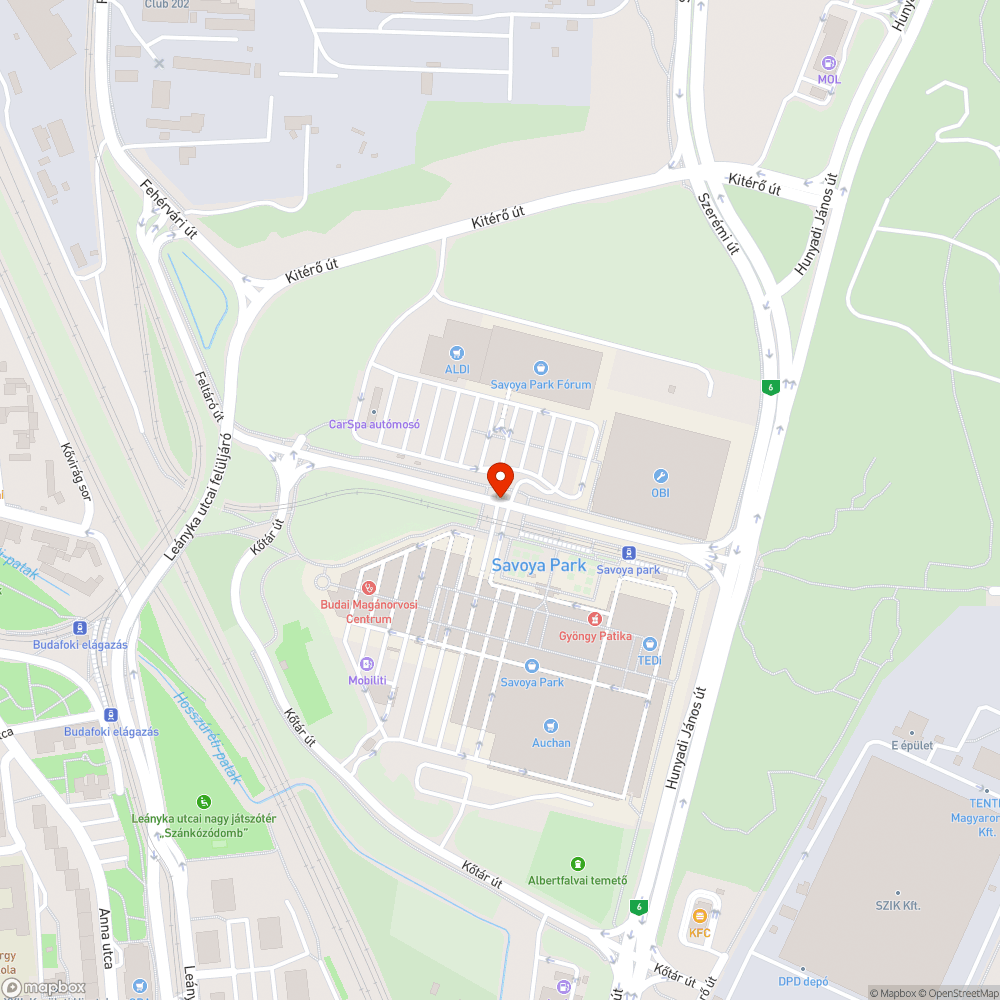 Hiányzó fényterelő bejelentés helye