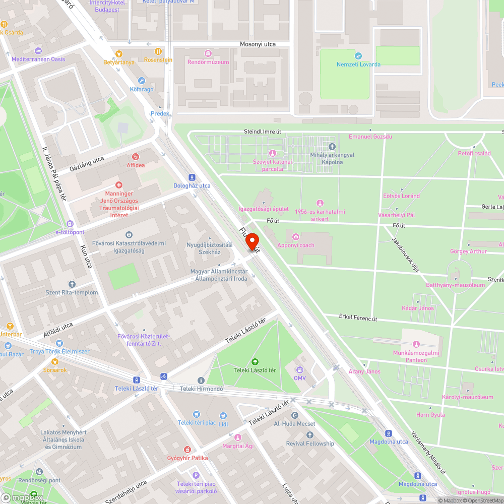 Zakatoló sínek bejelentés helye