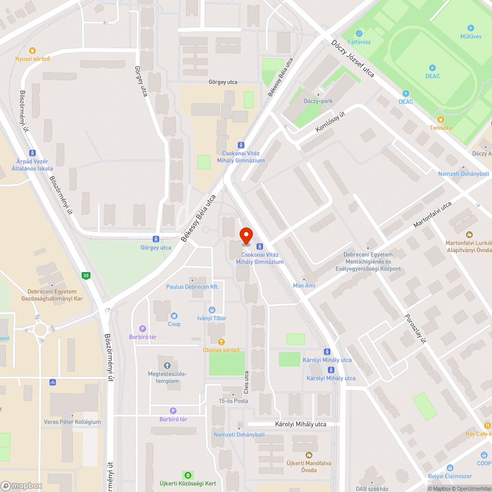 Elhagyott autó bejelentés helye