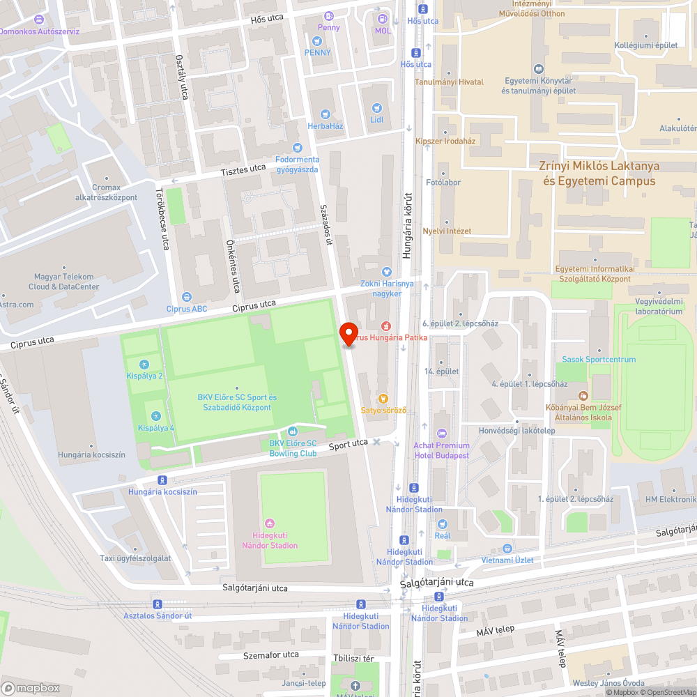 Szemetes közterület bejelentés helye