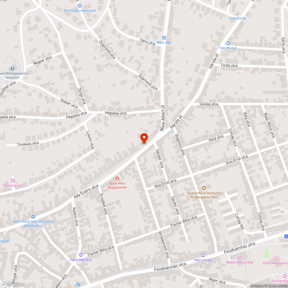 Graffitis buszmegálló bejelentés helye