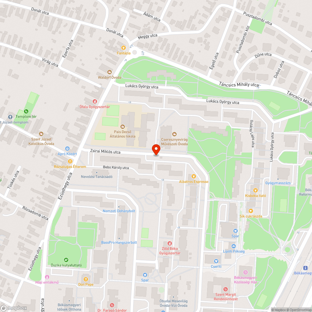 Elfordult bejelentés helye