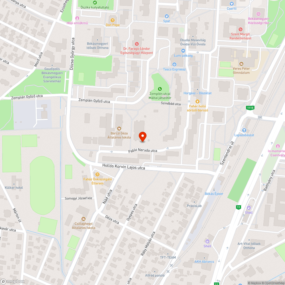 Kátyú bejelentés helye