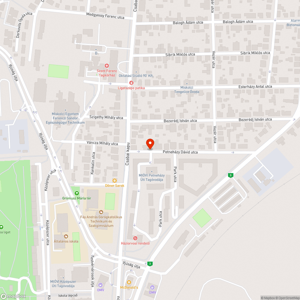 Szeméttároló körüli szeméthalom bejelentés helye