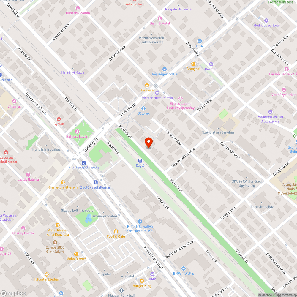 Elhagyott, kiégett jármű bejelentés helye