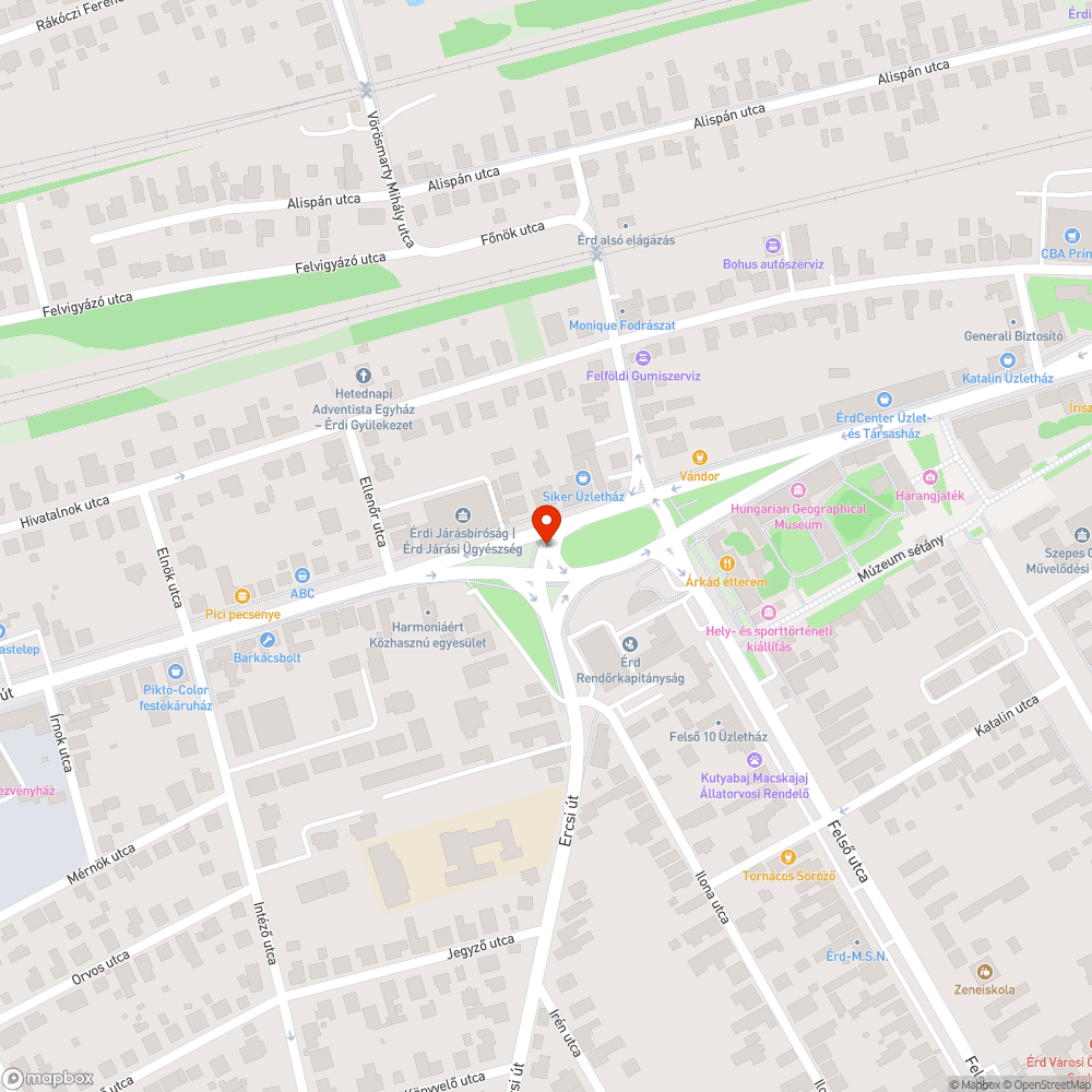 Közterületen szabadon lógó, a járdán hánykolódó vezeték bejelentés helye