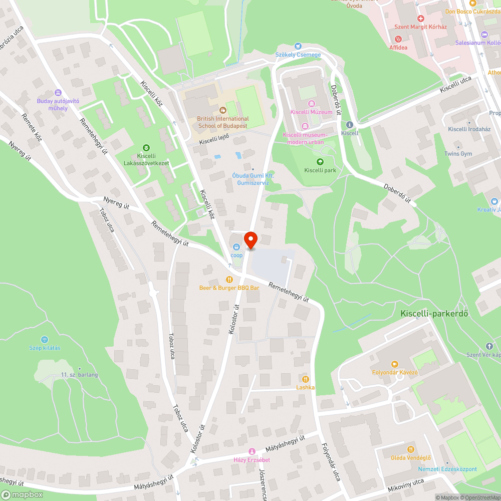 Szétesett járdarész bejelentés helye