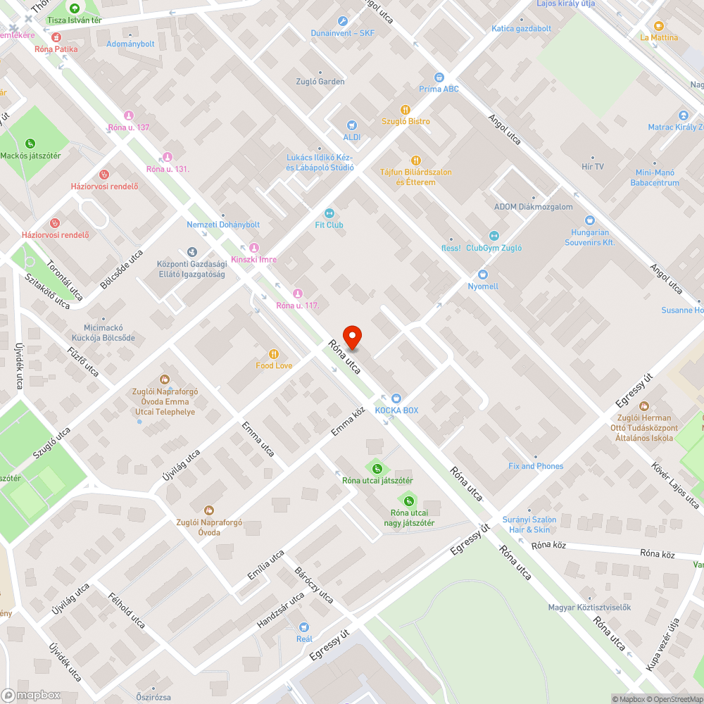 Vandál parkolás Zuglóban 1 bejelentés helye