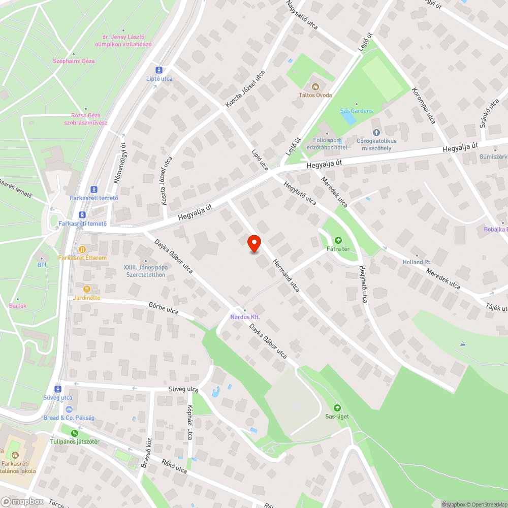 Olajos homok bejelentés helye