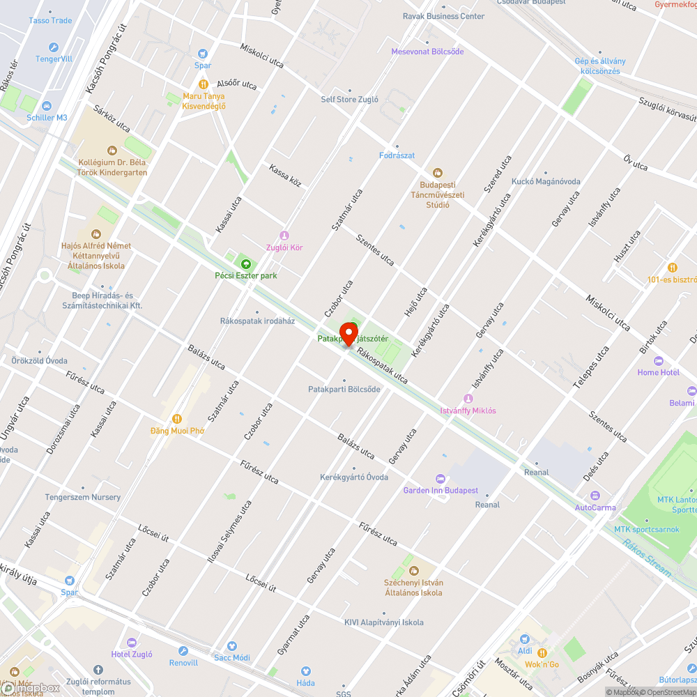 Zsák szemét a patakban bejelentés helye