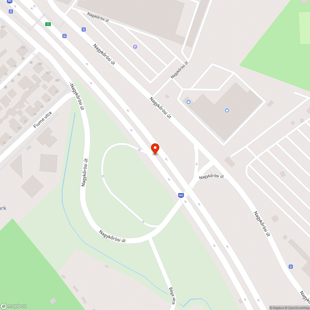 Okafogyott buszsáv bejelentés helye