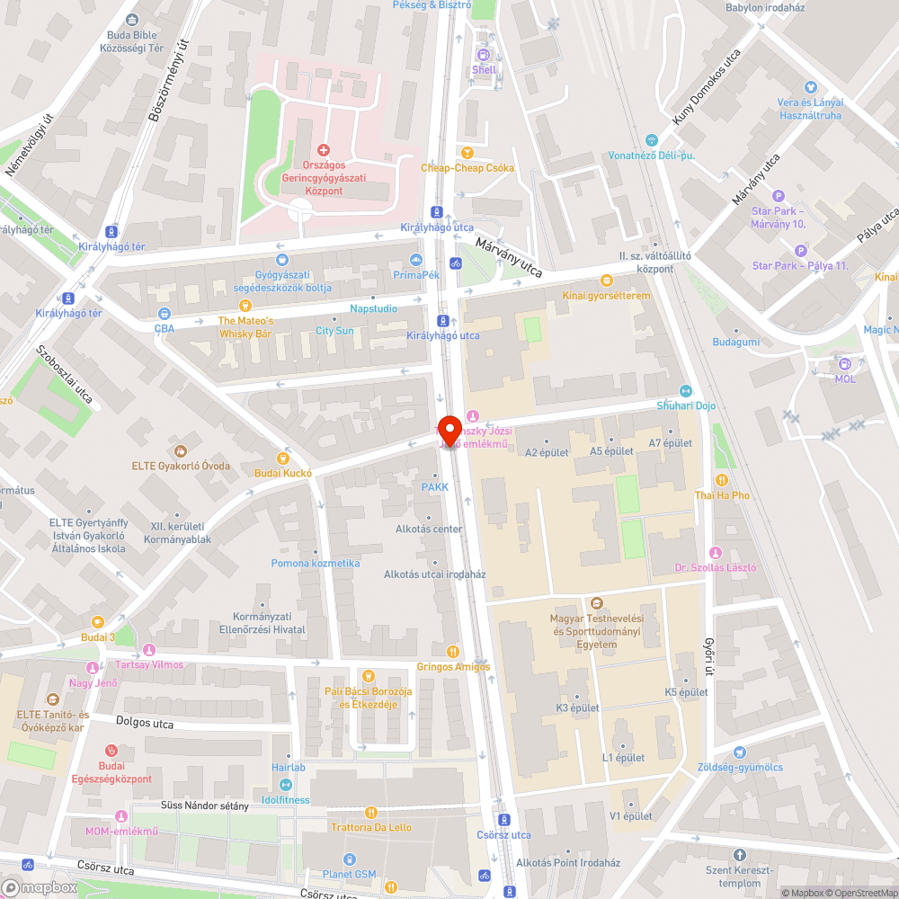 Vizeletben úszó járda bejelentés helye