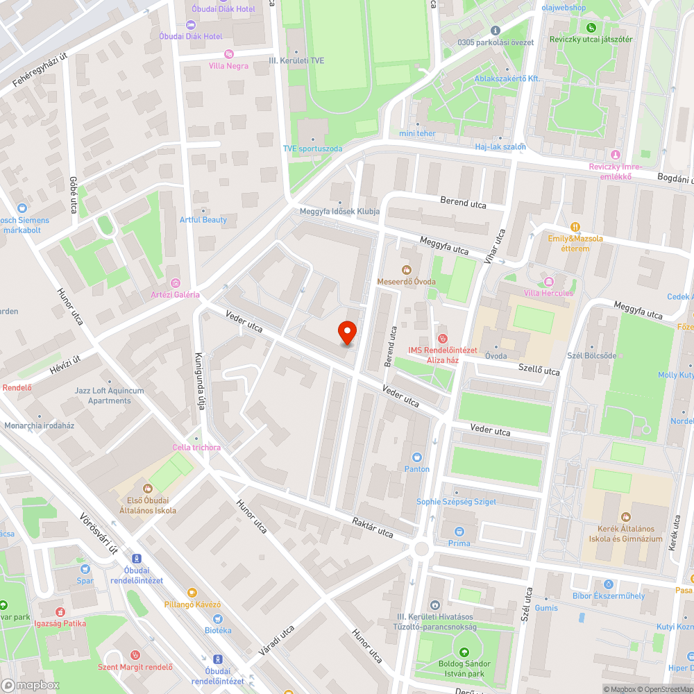 Avar bejelentés helye