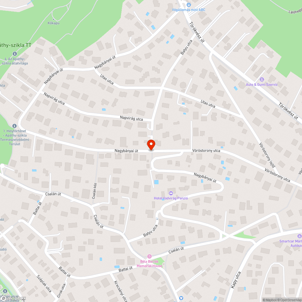 Hiányzó zsákutca tábla - Batyu utca bejelentés helye