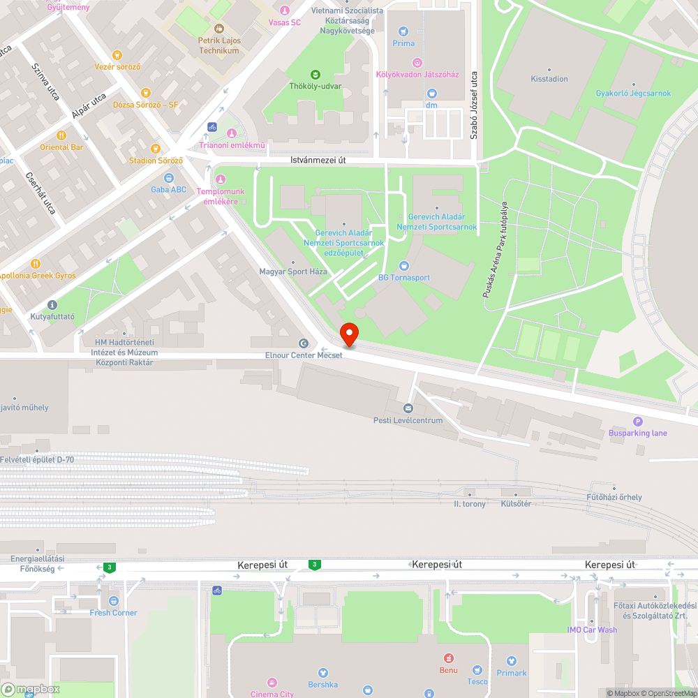 Villogó lámpák a Dózsa György úton bejelentés helye