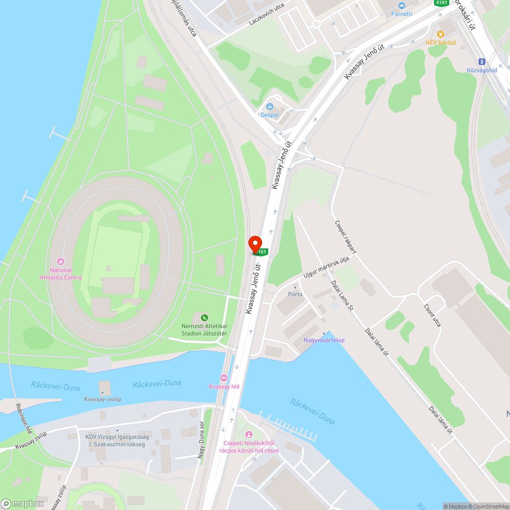 Kvassay Jenő úti terelés, életveszélyes bejelentés helye