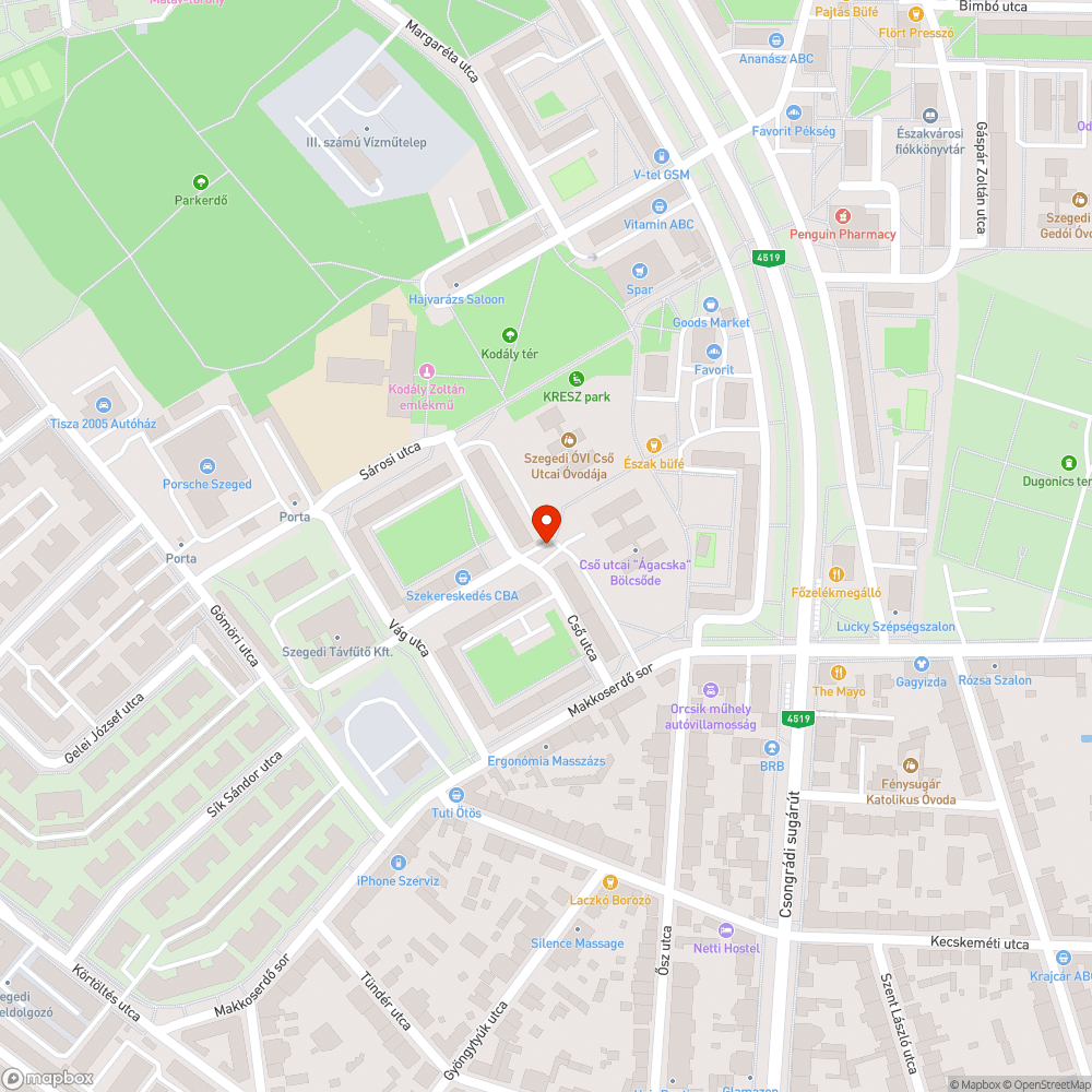 Elhagyott jármű bejelentés helye