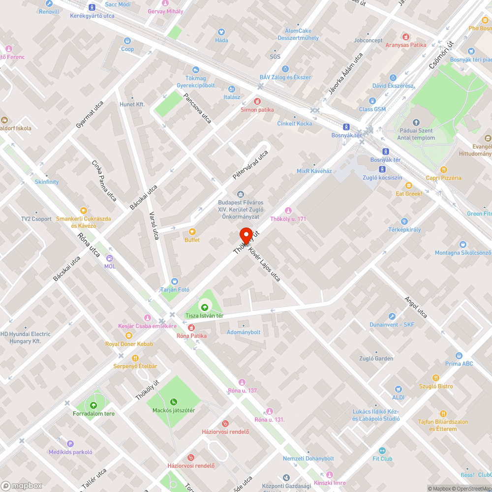 Olvashatatlan utcanévtábla bejelentés helye