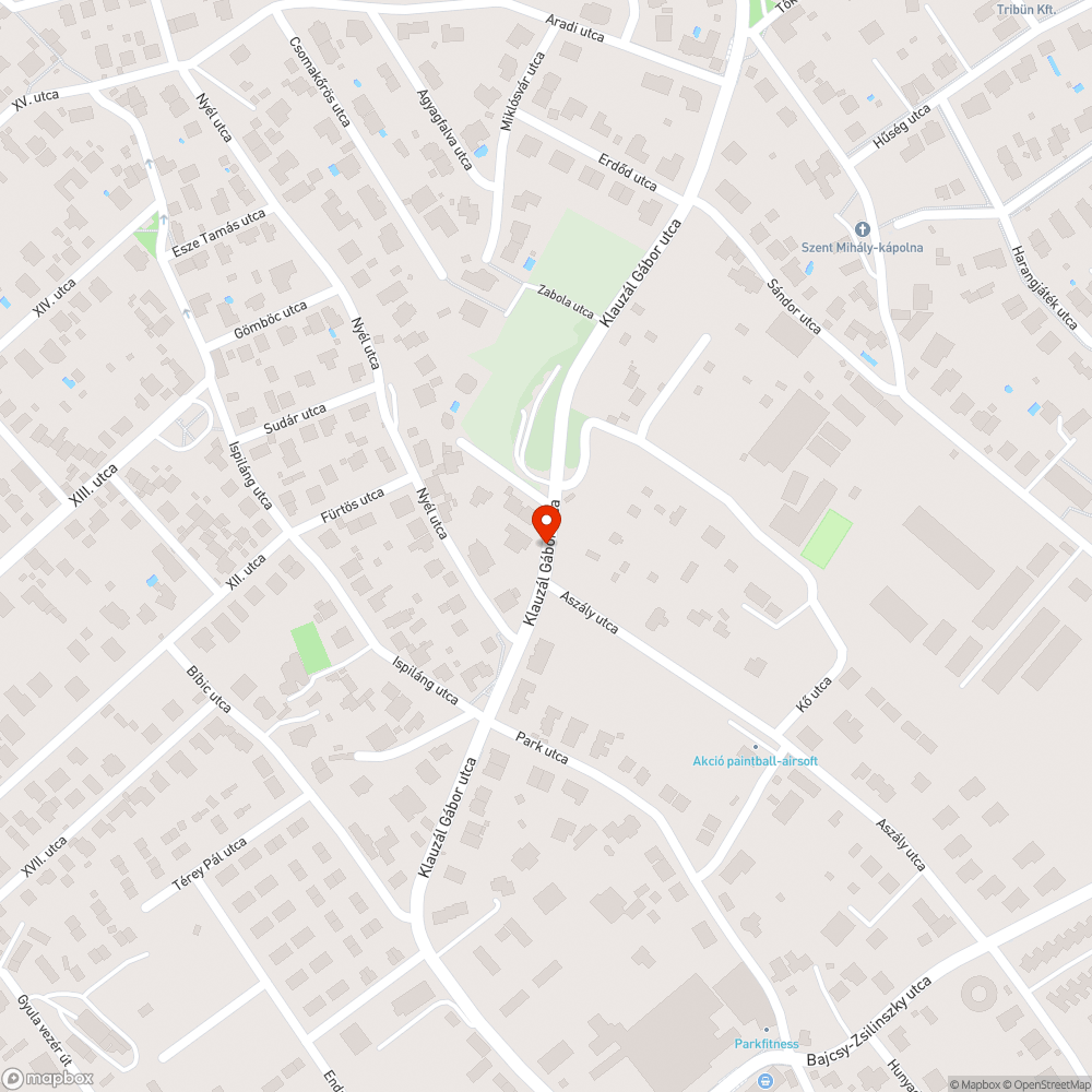 Klauzál Gábor út kátyú bejelentés helye