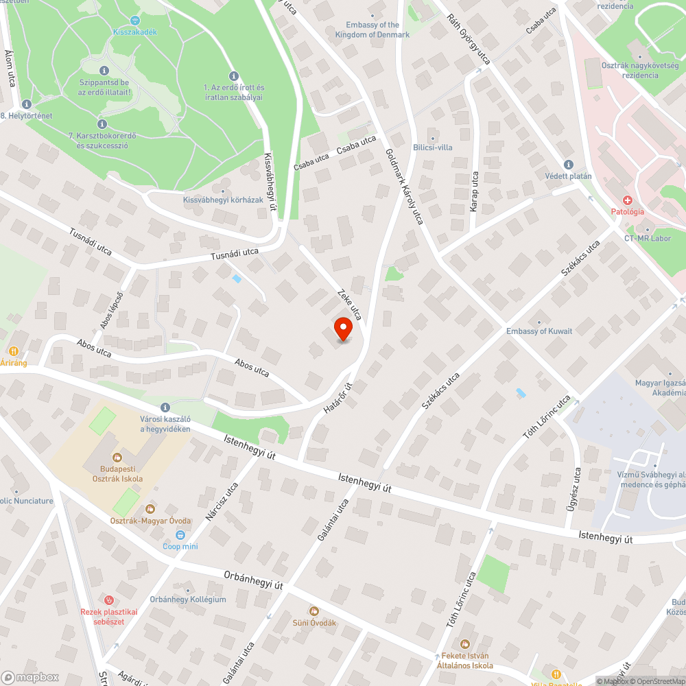 Határőr út elhagyott autói bejelentés helye