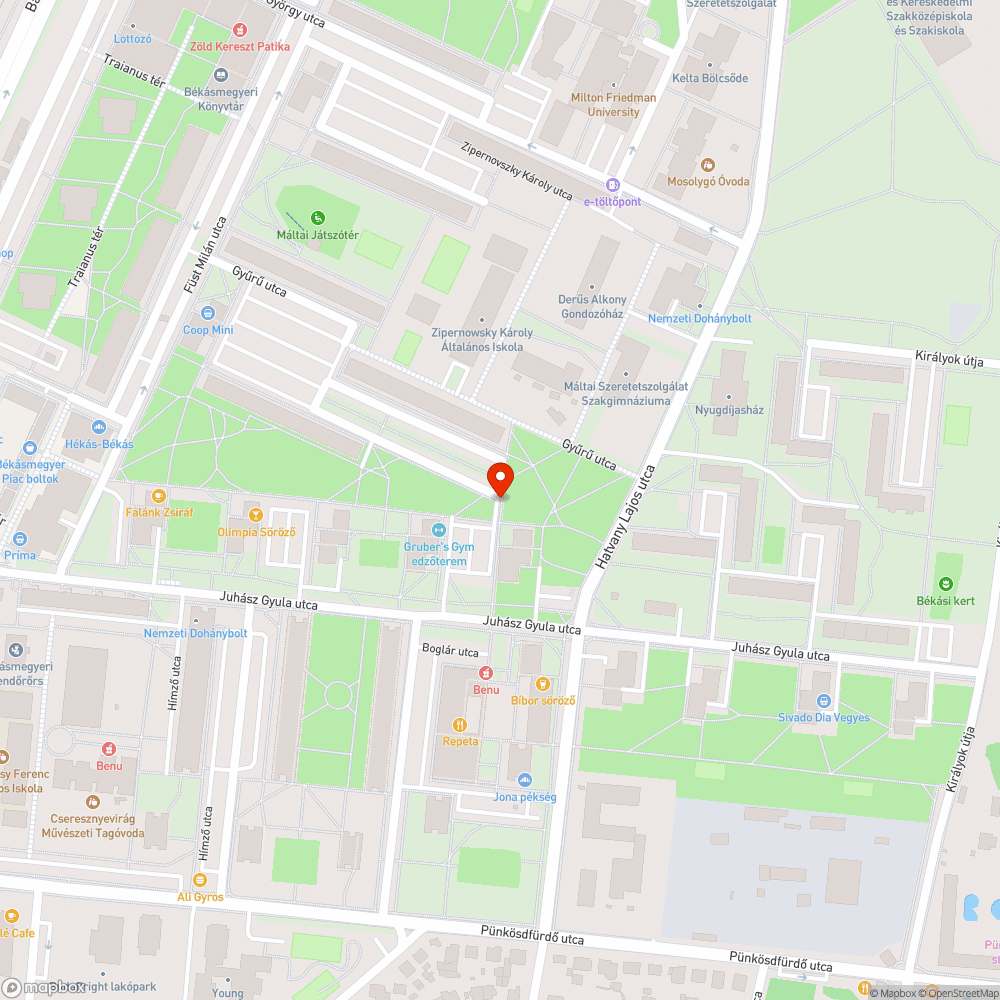 Zöldterületen parkolás bejelentés helye