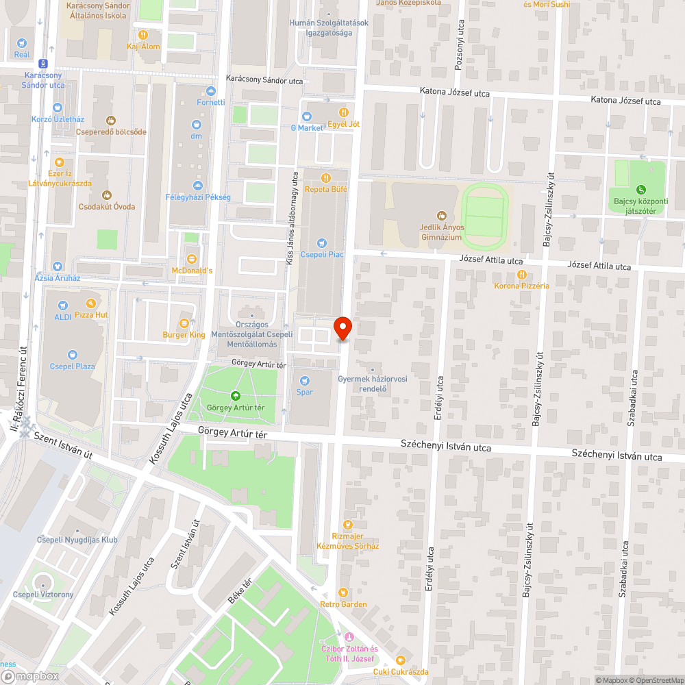 Lebetonozott zöldterület bejelentés helye