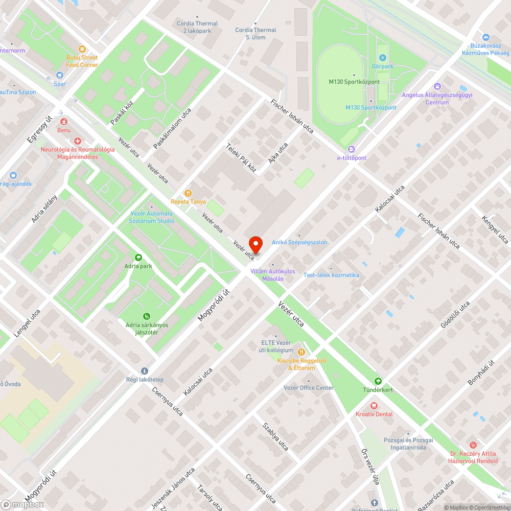 Megsüllyedt, törött útburkolat bejelentés helye