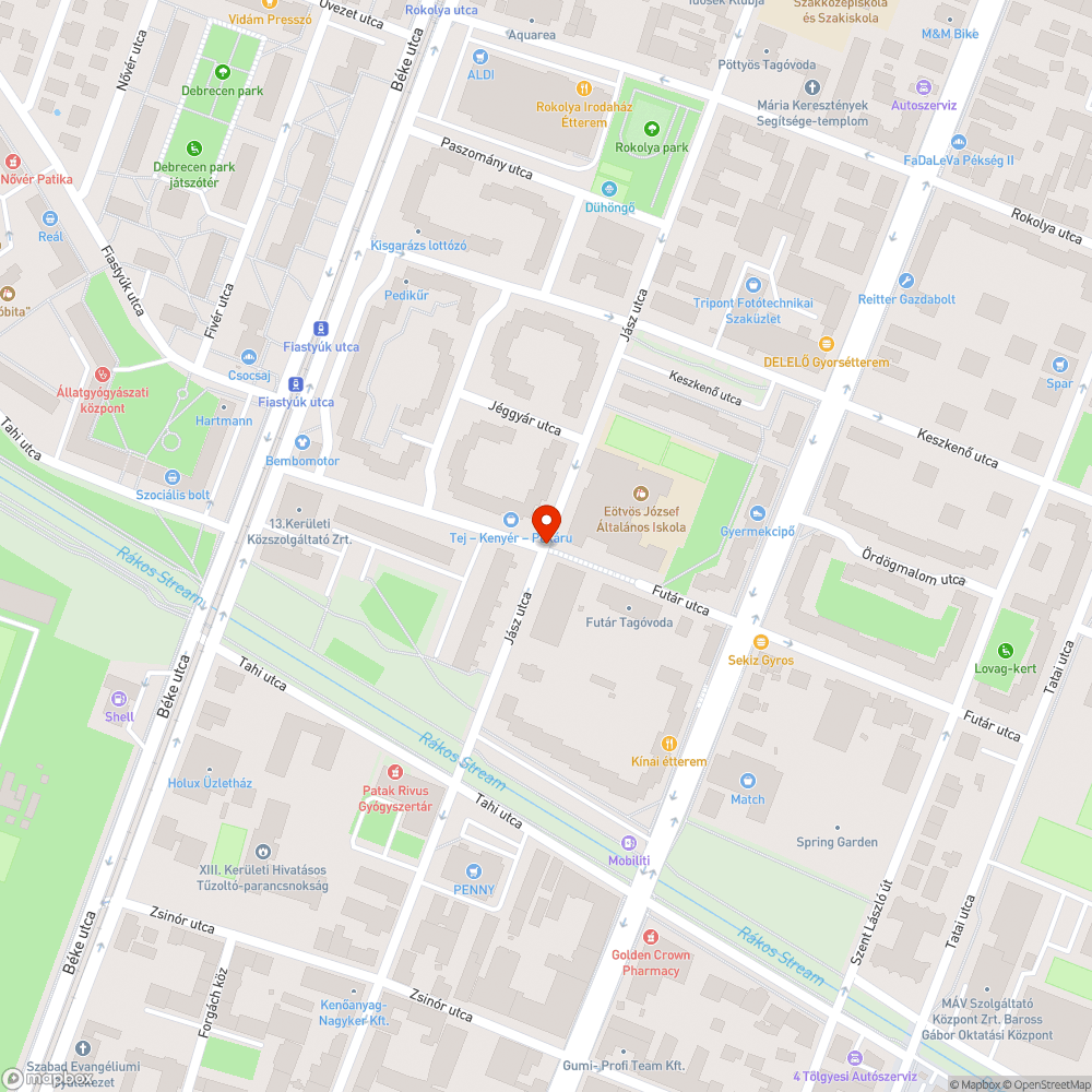 Kiszedett oszlop bejelentés helye