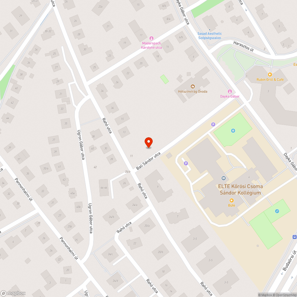 Rahó utca 11.  járda seprése bejelentés helye