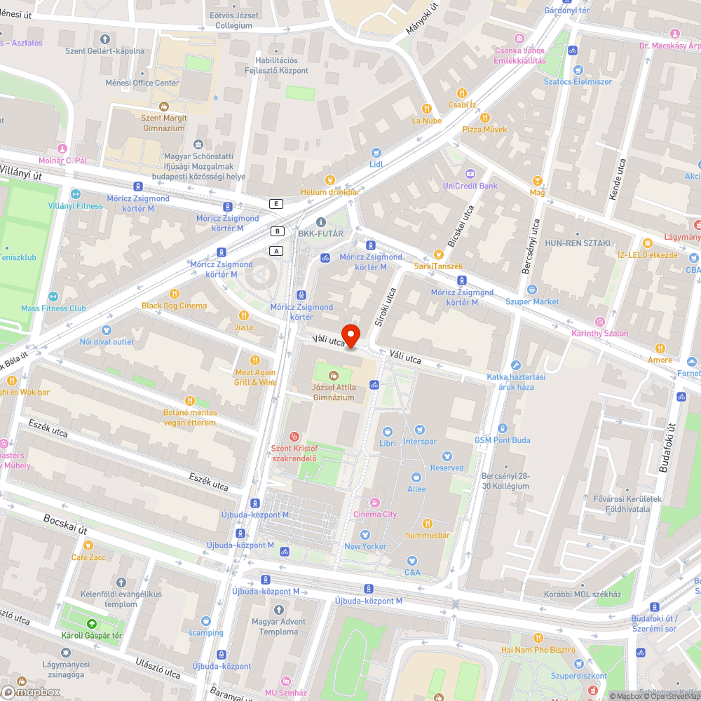 Váli utca graffiti bejelentés helye