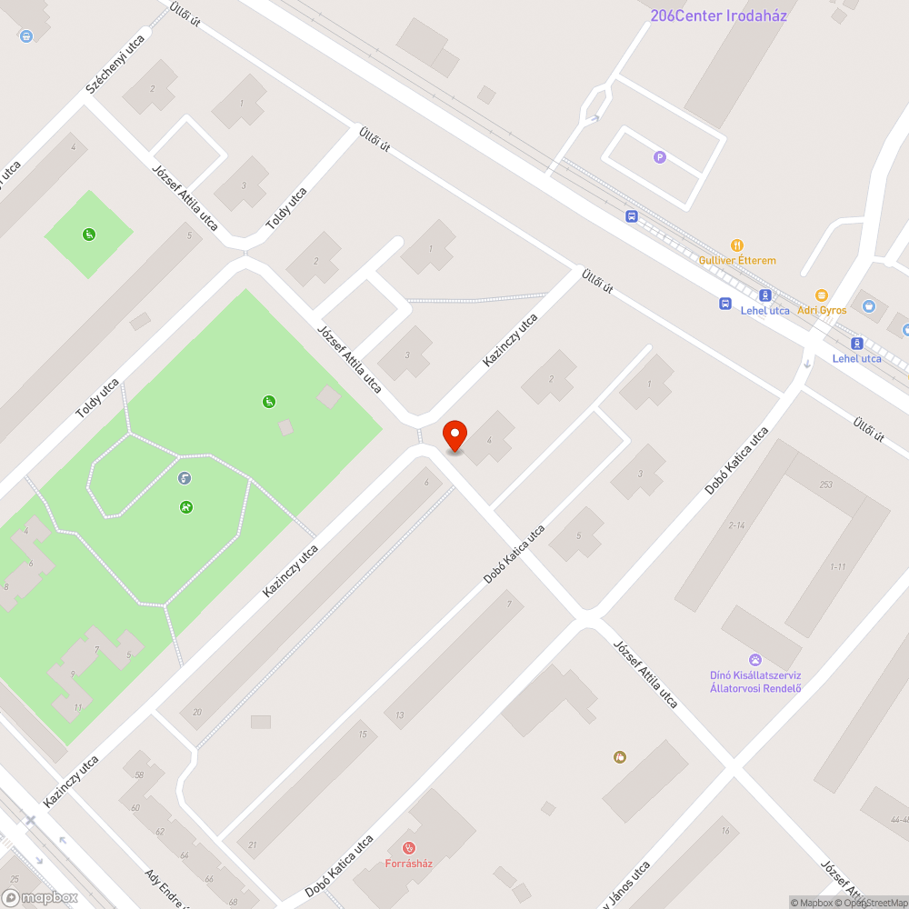 Sérült kommunikációs szekrény bejelentés helye