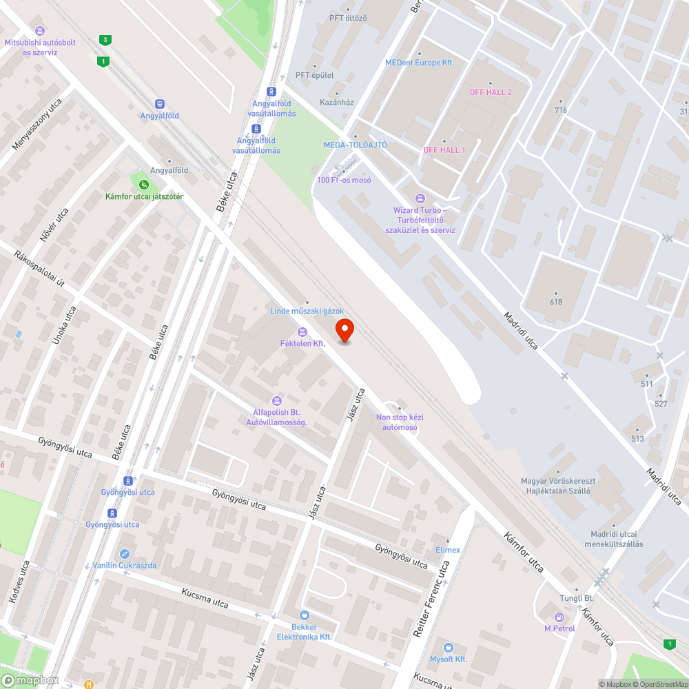 Kámfor utca közvilágítás bejelentés helye