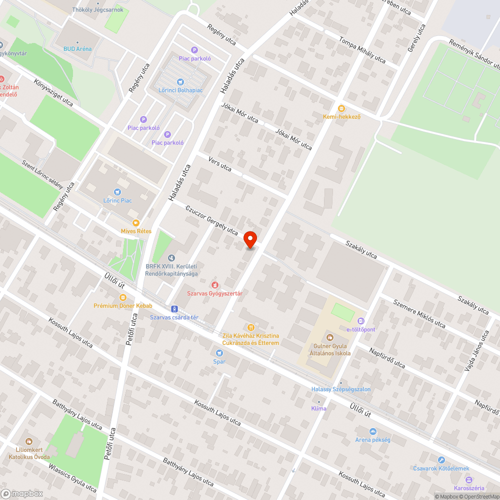 Beszakadó járda bejelentés helye