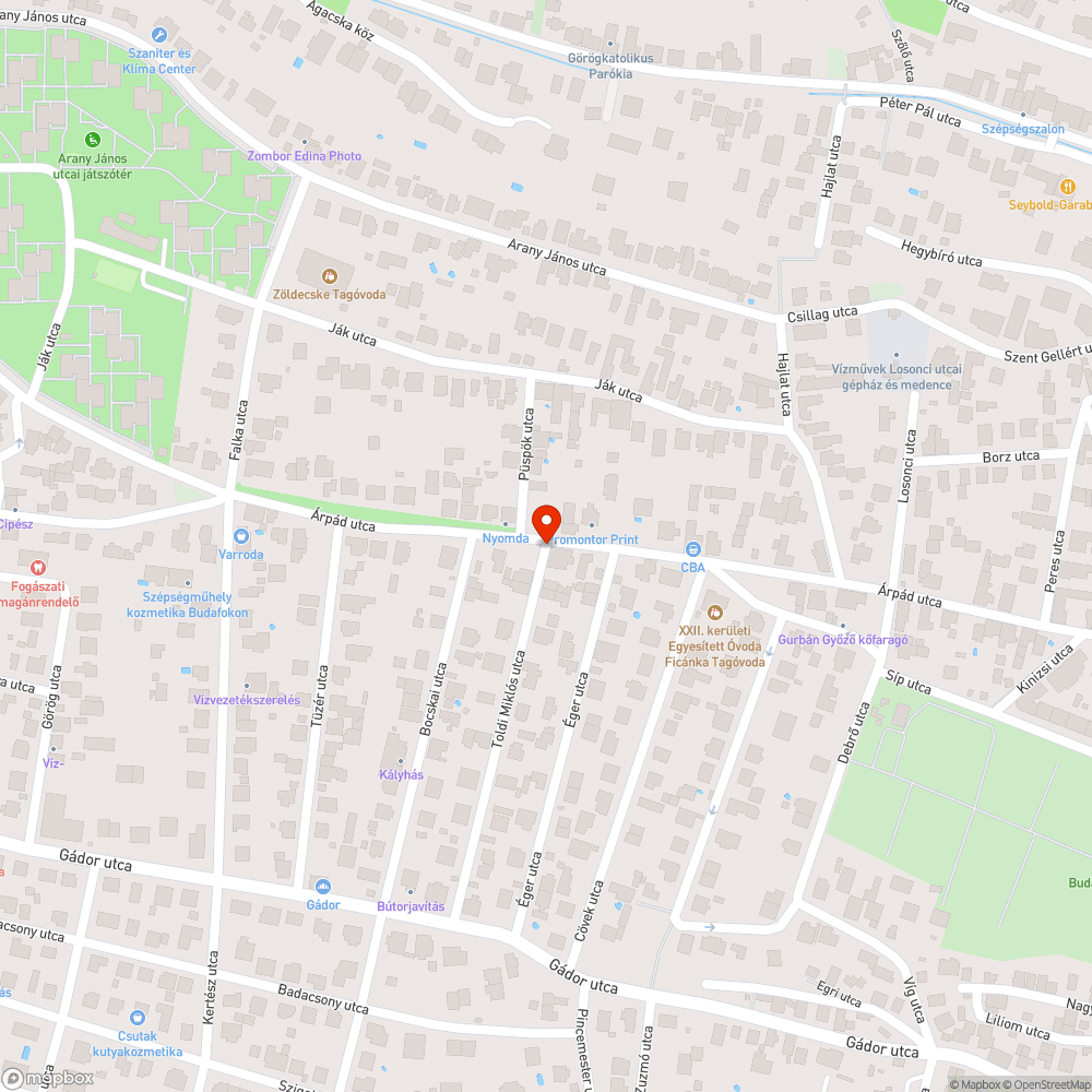 Töredezett és megsüllyedt út bejelentés helye