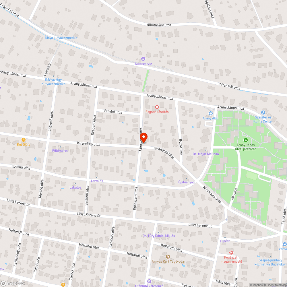 Rozsdás Posta távközlési szekrény II. bejelentés helye