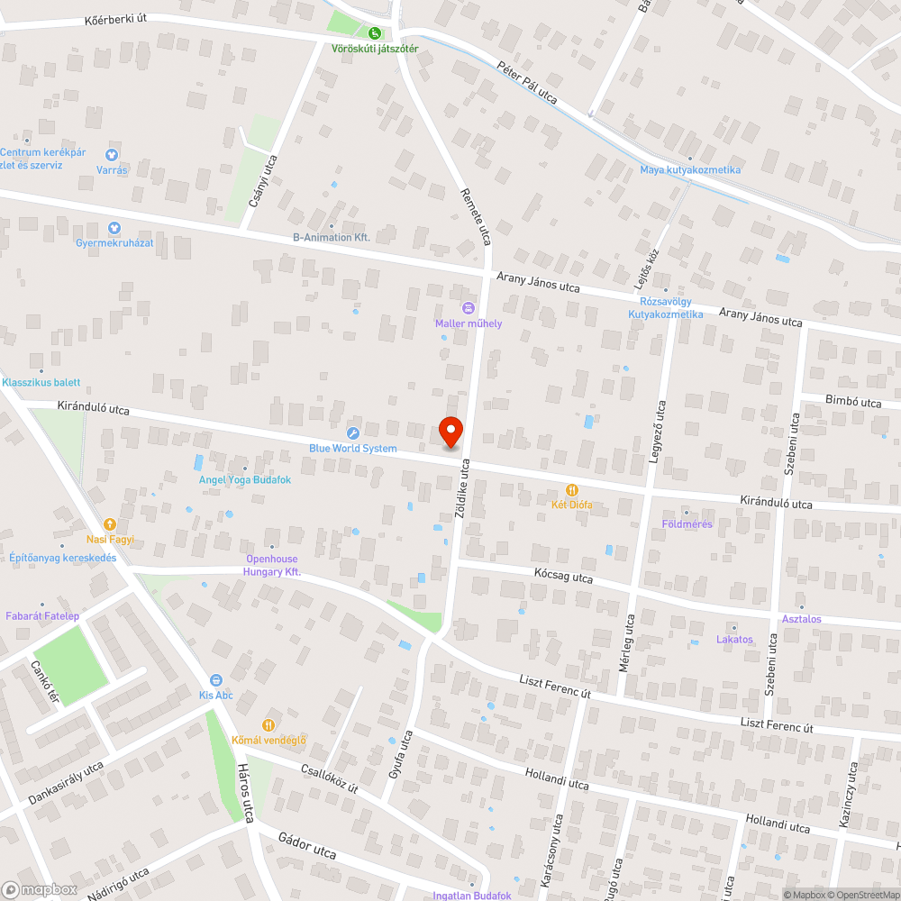 Rozsdás Posta távközlési szekrény IV. bejelentés helye