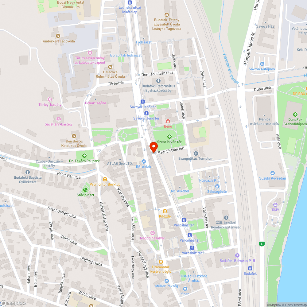 Kátyú az átkelőben bejelentés helye